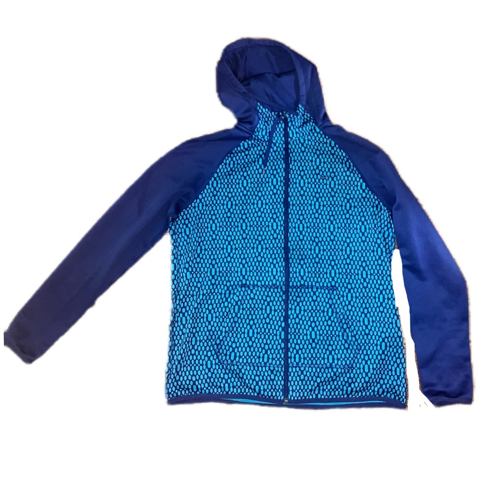 NIKE BLUE THERMA UNIQUE ZIP UP SWEATER
